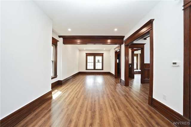 249 E St, Buffalo, NY 14207 - unfurnished living room with wood finished floors and baseboards