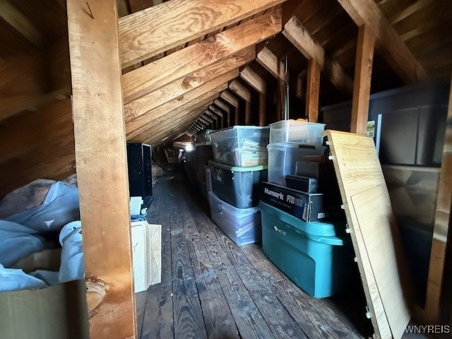 view of attic