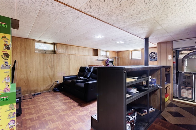 111 Barlow Dr, Greece, NY 14626 - game room with wooden walls and healthy amount of natural light