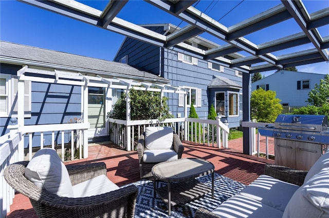 111 Barlow Dr, Greece, NY 14626 - view of patio featuring a deck and grilling area