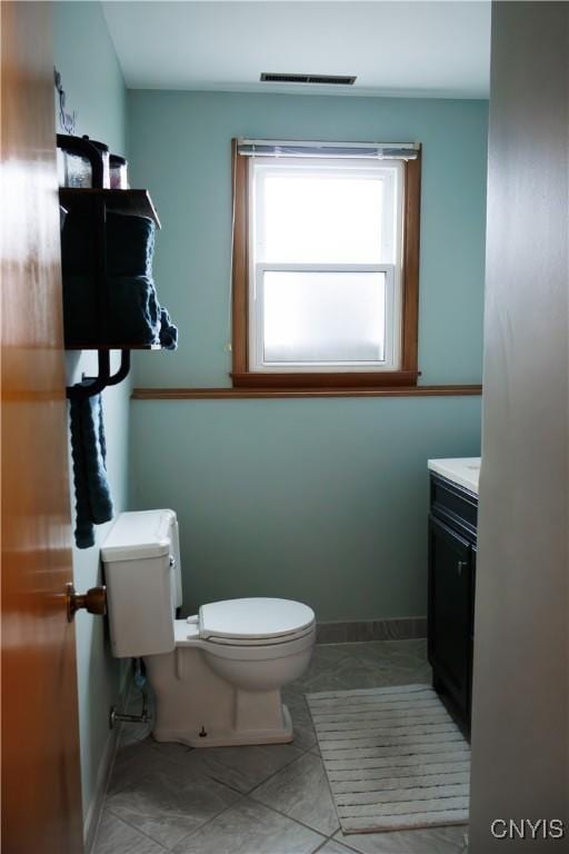 95 Briarcliff Dr, Veteran, NY 14845 - half bath featuring toilet, vanity, and tile patterned flooring