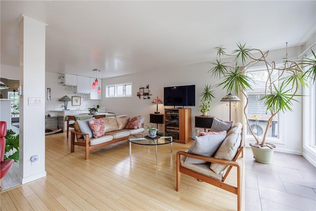 8508 Wickham Blvd, Sodus, NY 14555 - living room featuring baseboards