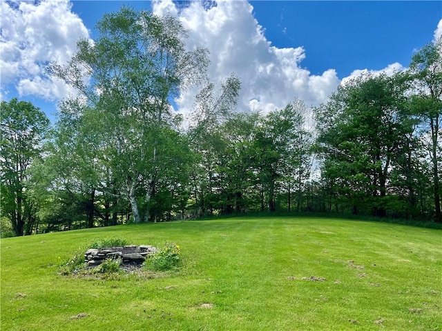 376 Upper Dutch Hill Rd, Milford, NY 13820 - view of grassy yard featuring a fire pit