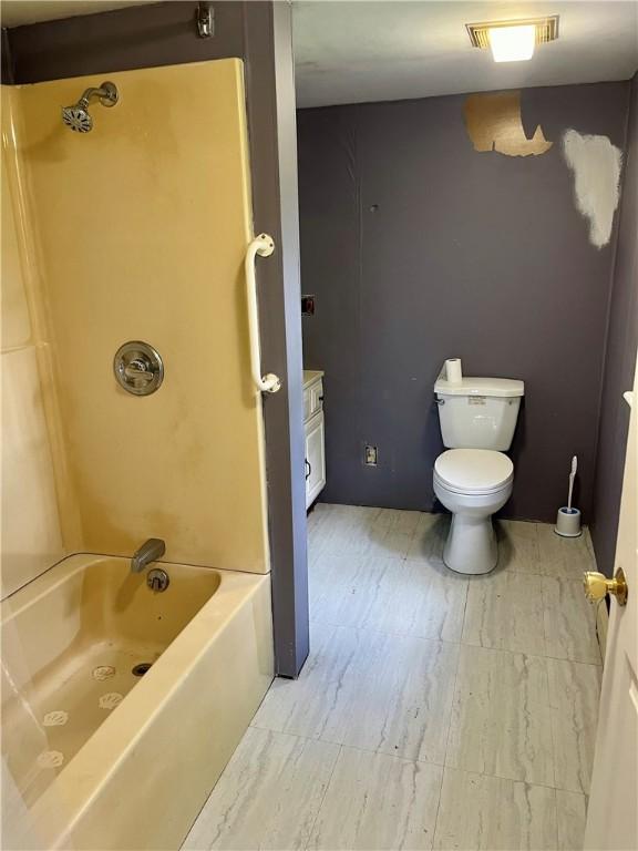 376 Upper Dutch Hill Rd, Milford, NY 13820 - bathroom with toilet,  shower combination, and vanity