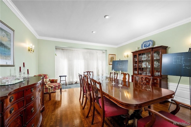 85 Windsor Ave, Buffalo, NY 14209 - dining room featuring wood finished floors and ornamental molding