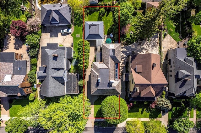 85 Windsor Ave, Buffalo, NY 14209 - aerial view of residential area featuring property boundaries highlighted