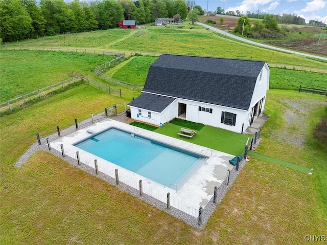 6924 Lebanon Rd, Lebanon, NY 13332 - view of swimming pool with a barn, a view of rural / pastoral area, and an outbuilding