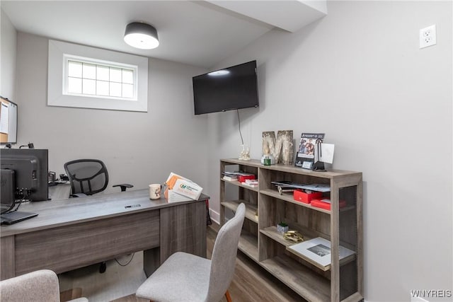 4830 Transit Rd, Cheektowaga, NY 14043 - home office featuring wood finished floors