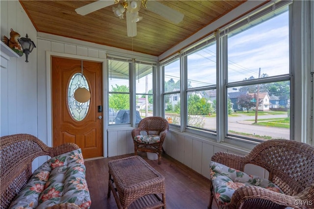 401 Palmer St, Frankfort, NY 13340 - sunroom / solarium featuring ceiling fan