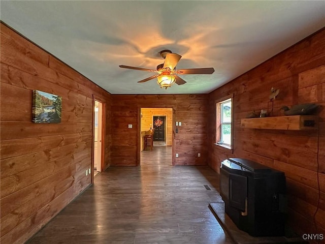 3742 State Route 8, Ohio, NY 13324 - hall with dark wood finished floors and wooden walls