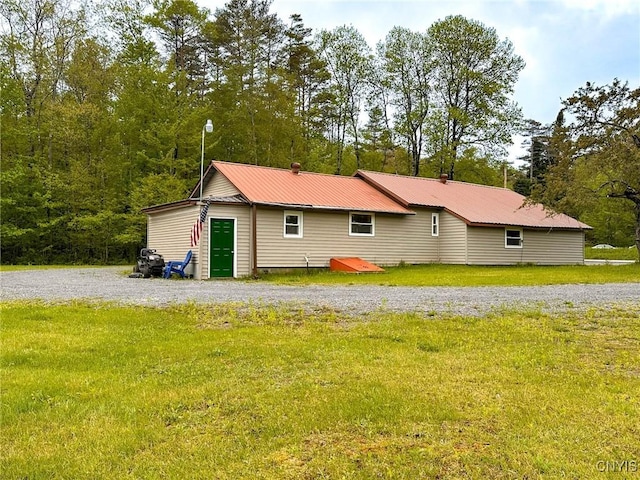 3742 State Route 8, Ohio, NY 13324 - back of property featuring metal roof and a lawn