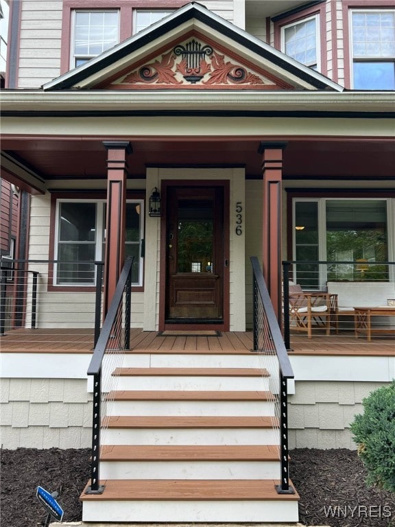 536 Potomac Ave, Buffalo, NY 14222 - view of exterior entry with a porch