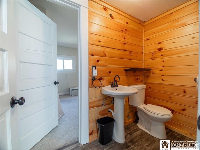 78 Benson St, Jamestown, NY 14701 - bathroom with toilet, wood finished floors, and baseboards