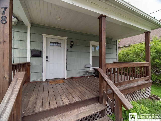 78 Benson St, Jamestown, NY 14701 - view of wooden porch