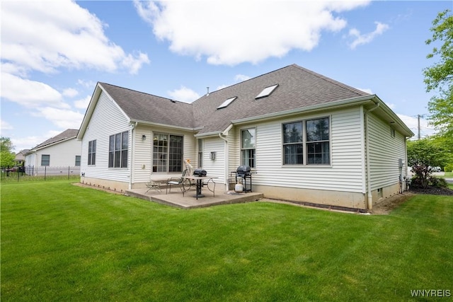 5067 William St, Lancaster, NY 14086 - rear view of property featuring a patio area and roof with shingles