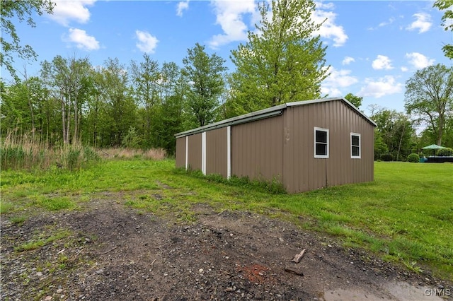 1210 Lake Rd, Oneida-Outside, NY 13421 - view of pole building with a yard