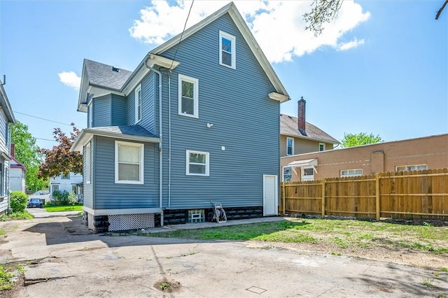 view of back of property