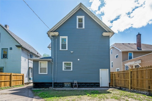 view of rear view of property
