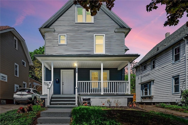 view of front facade with covered porch