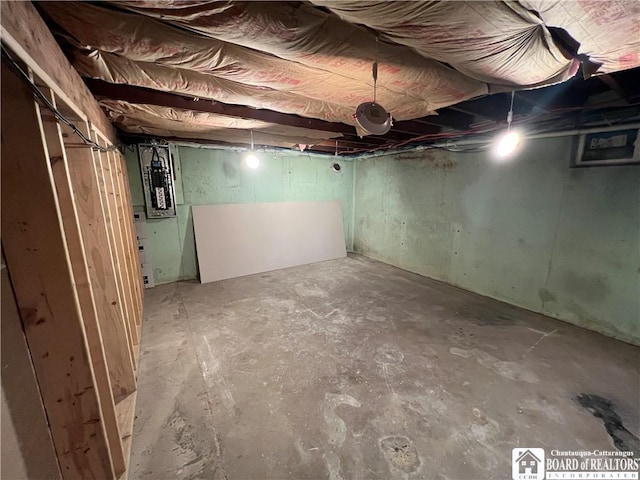 319 Ericsson Rd, Poland, NY 14747 - unfinished below grade area with electric panel