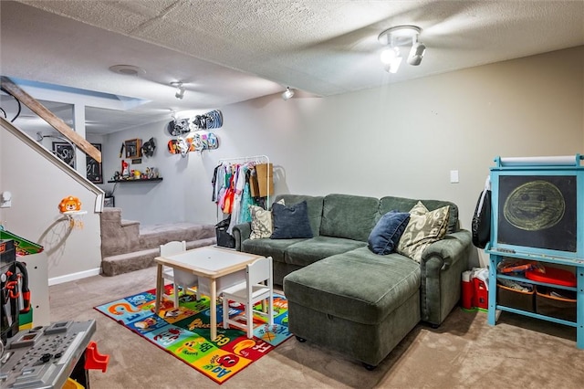 playroom with carpet floors