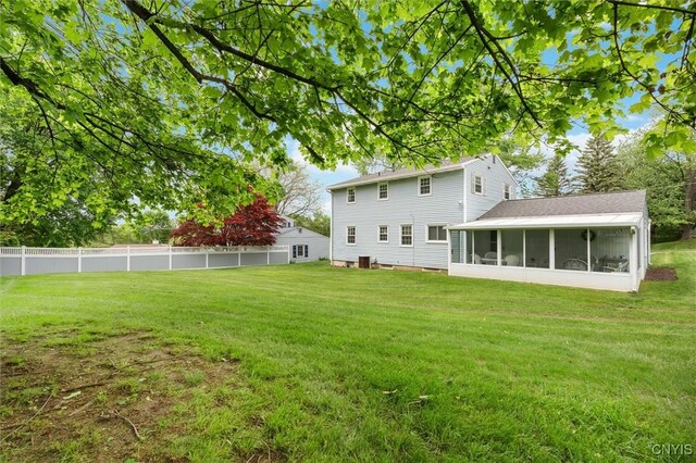 104 Hillside, Camillus, NY 13031 - back of house with a sunroom