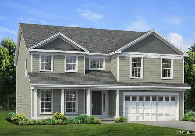 202 Rachel Vincent Way, Buffalo, NY 14216 - traditional-style house featuring a garage, concrete driveway, and roof with shingles