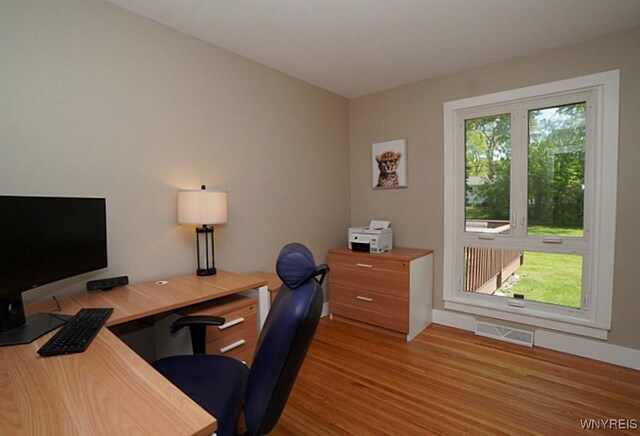 458 Kenwood Dr, Lewiston, NY 14092 - office featuring wood finished floors and baseboards