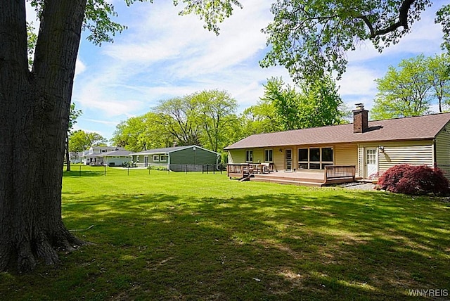 458 Kenwood Dr, Lewiston, NY 14092 - view of yard with a deck
