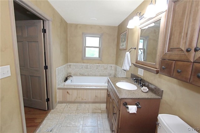 7030 Peckham Rd, Watson, NY 13367 - bathroom with toilet, vanity, and a bath