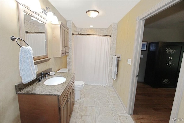 7030 Peckham Rd, Watson, NY 13367 - full bath featuring vanity, toilet, and a shower with curtain