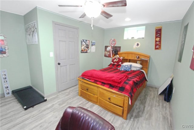 7030 Peckham Rd, Watson, NY 13367 - bedroom with wood finished floors and a ceiling fan