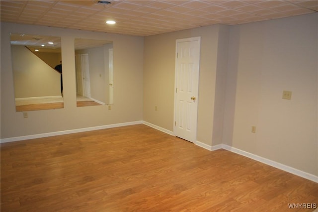7899 E Ridge Pointe Dr, Manlius, NY 13066 - finished below grade area with wood finished floors, baseboards, and recessed lighting