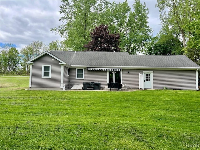 back of house featuring a yard