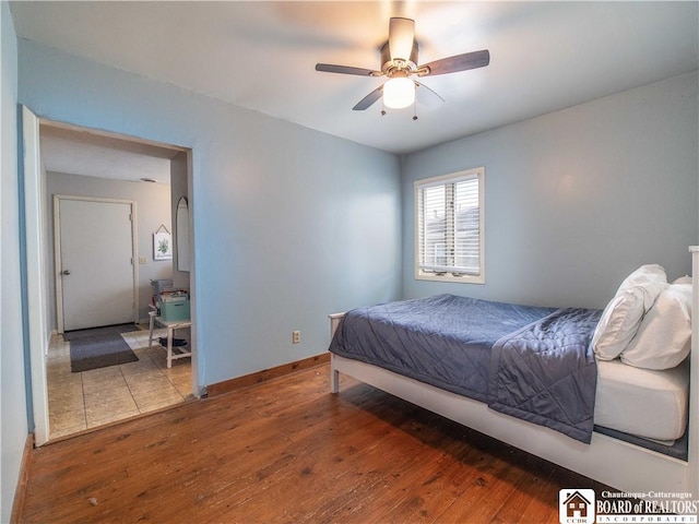 3973 Rte 430, Ellery, NY 14712 - bedroom featuring hardwood / wood-style flooring and ceiling fan