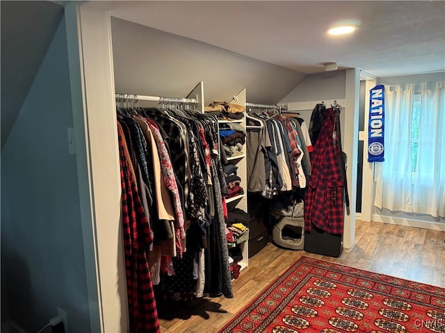 41 Young Ave, New Hartford, NY 13417 - walk in closet with wood finished floors and vaulted ceiling
