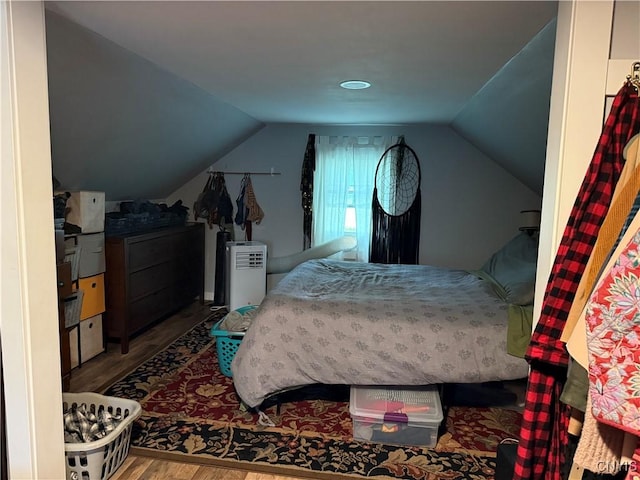 41 Young Ave, New Hartford, NY 13417 - bedroom featuring wood finished floors and vaulted ceiling