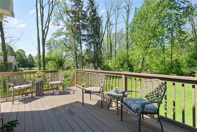 1619 Five Mile Ln Rd, Penfield, NY 14526 - wooden terrace with a lawn