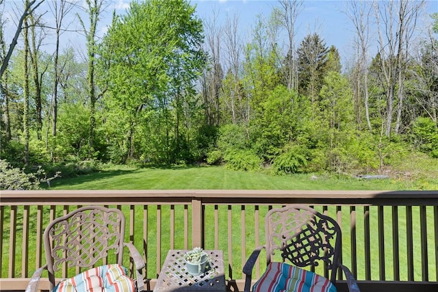 1619 Five Mile Ln Rd, Penfield, NY 14526 - wooden terrace featuring a lawn