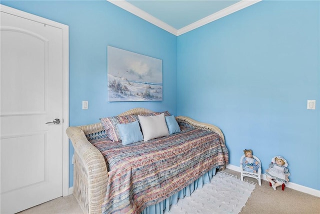 1619 Five Mile Ln Rd, Penfield, NY 14526 - carpeted bedroom featuring baseboards and ornamental molding