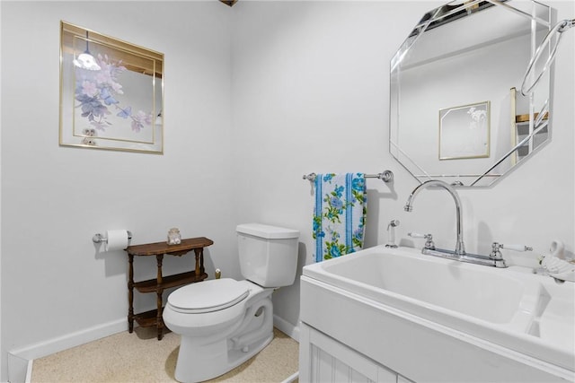 1619 Five Mile Ln Rd, Penfield, NY 14526 - half bathroom featuring baseboards, a sink, and toilet