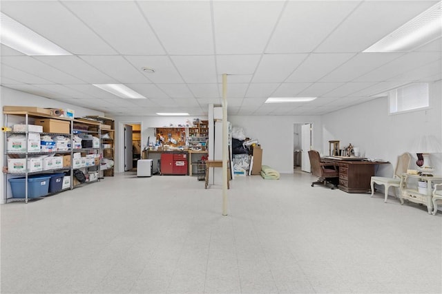 1619 Five Mile Ln Rd, Penfield, NY 14526 - finished basement featuring a drop ceiling