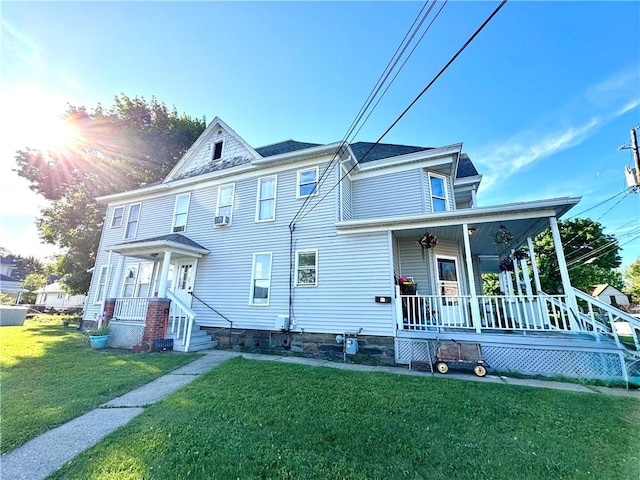 237 Scottwood Ave, Horseheads, NY 14903 - view of front of home with a porch and a front yard