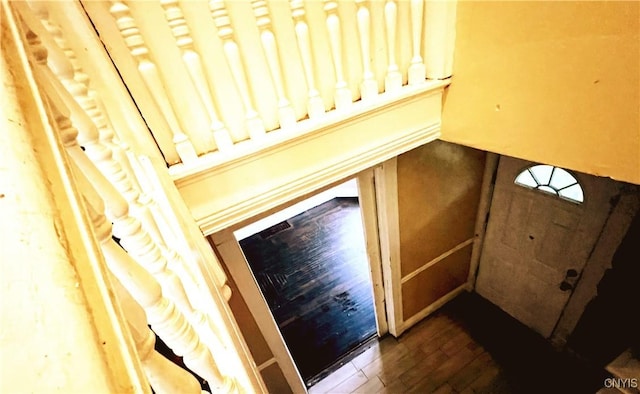 308 Rowland St, Syracuse, NY 13204 - staircase with wood finished floors