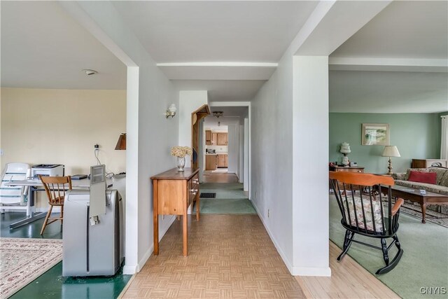 485 E Joseph St, Cape Vincent, NY 13618 - hallway with baseboards and an office area