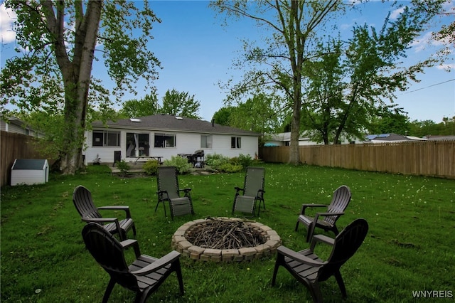 47 Acacia Dr, Amherst, NY 14228 - view of yard with an outdoor fire pit