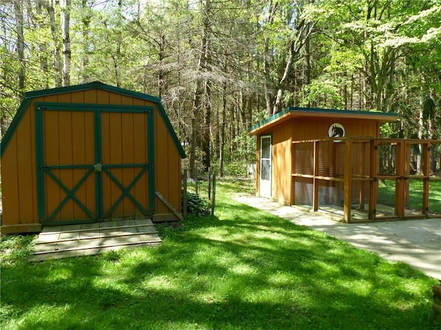 2693 Pulver Rd, Italy, NY 14418 - view of shed with a forest view