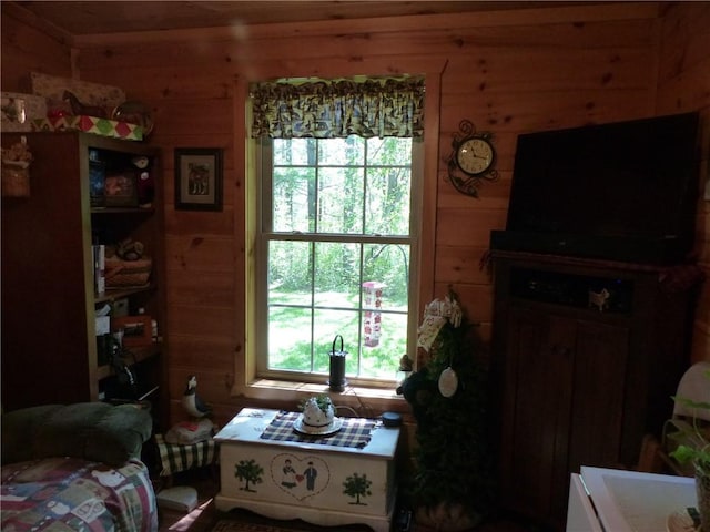 2693 Pulver Rd, Italy, NY 14418 - living area featuring wooden walls