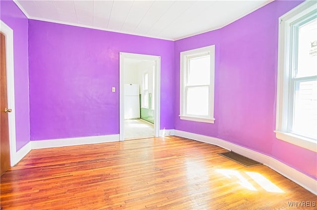 587 Goodyear Ave, Buffalo, NY 14211 - empty room featuring wood finished floors, crown molding, and baseboards