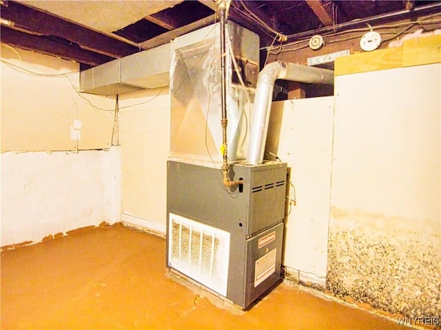 587 Goodyear Ave, Buffalo, NY 14211 - unfinished basement featuring heating unit